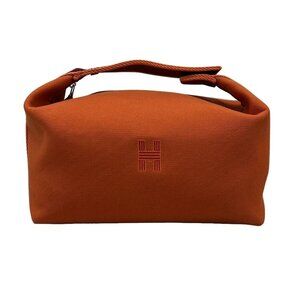 HERMES Bride a Brac GM Orange Canvas Handbag